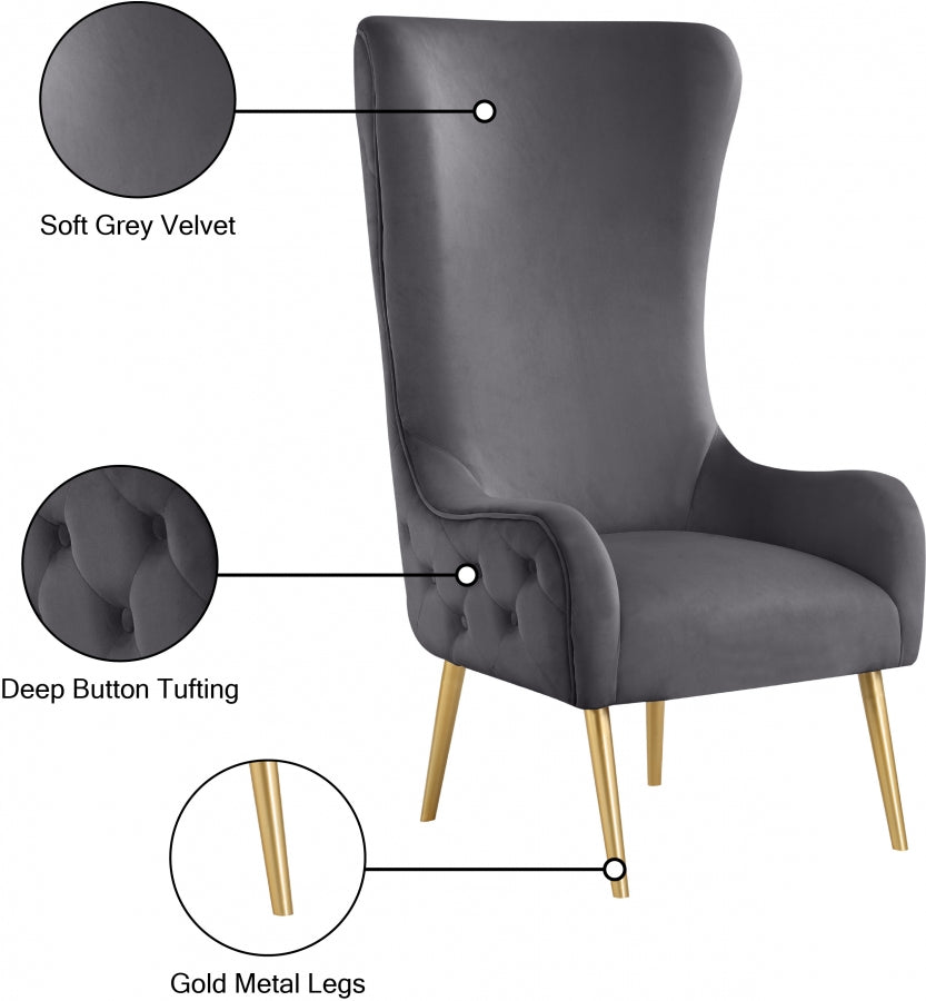 Fauteuil d'appoint rembourré en chenille Vivi