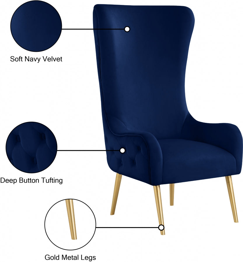 Fauteuil d'appoint rembourré en chenille Vivi