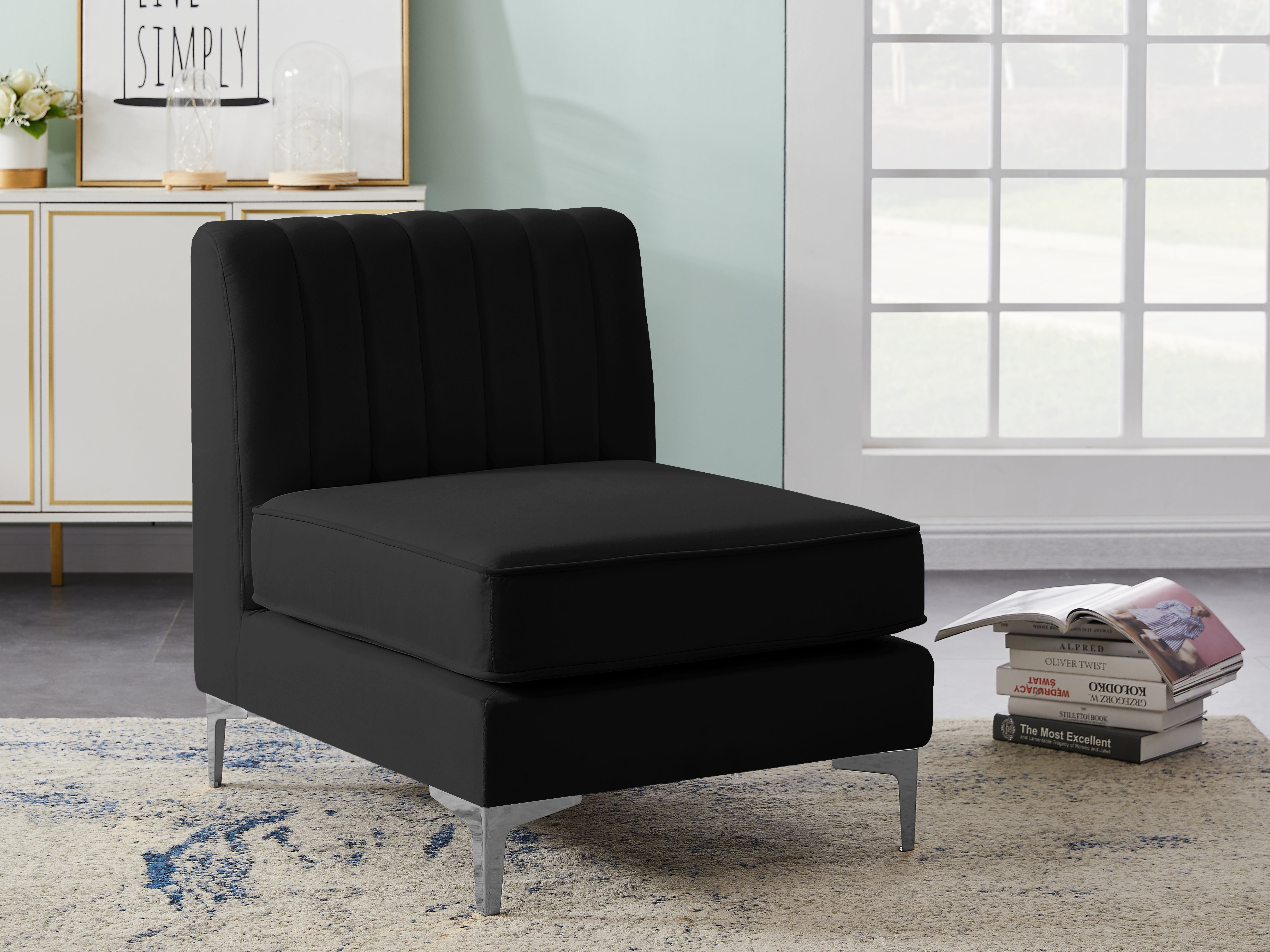Fauteuil d'appoint rembourré en chenille Vivi