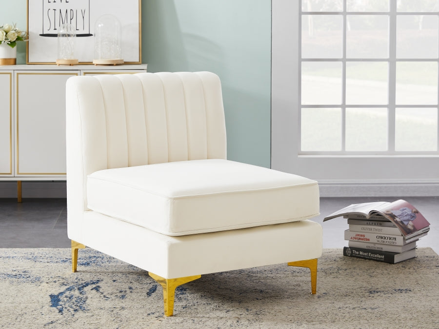Fauteuil d'appoint rembourré en chenille Vivi