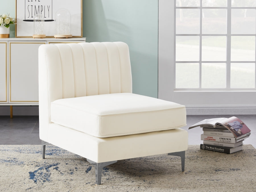 Fauteuil d'appoint rembourré en chenille Vivi