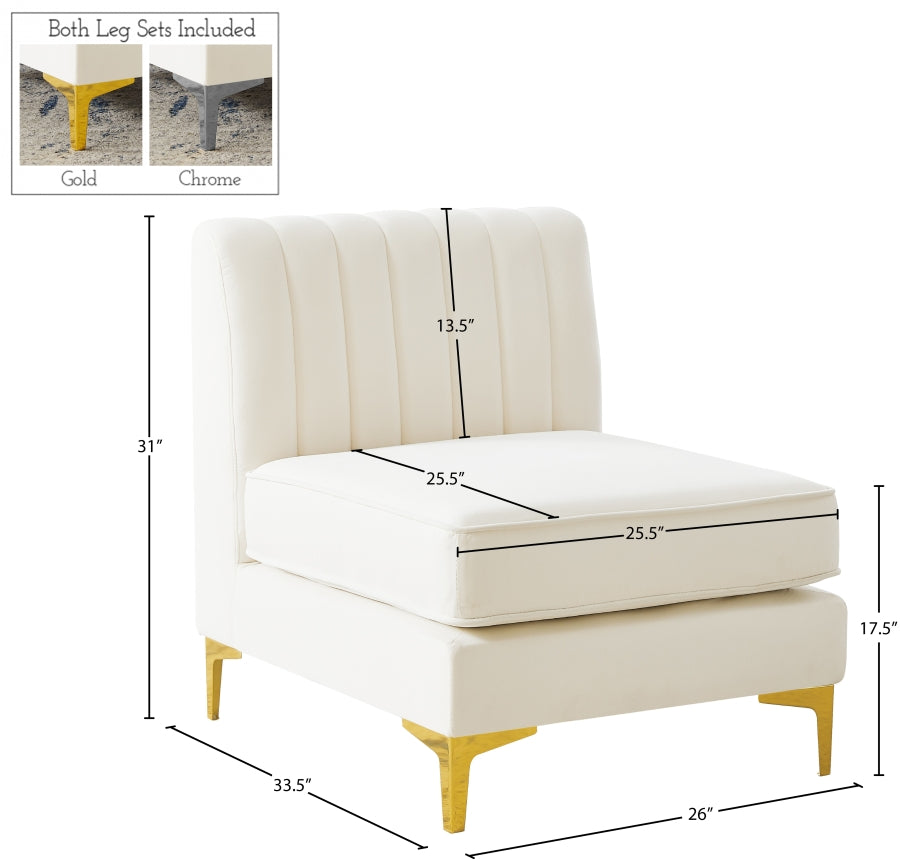 Fauteuil d'appoint rembourré en chenille Vivi