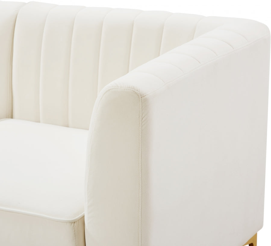 Fauteuil d'appoint rembourré en chenille Vivi