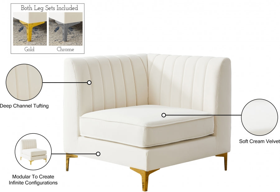 Fauteuil d'appoint rembourré en chenille Vivi