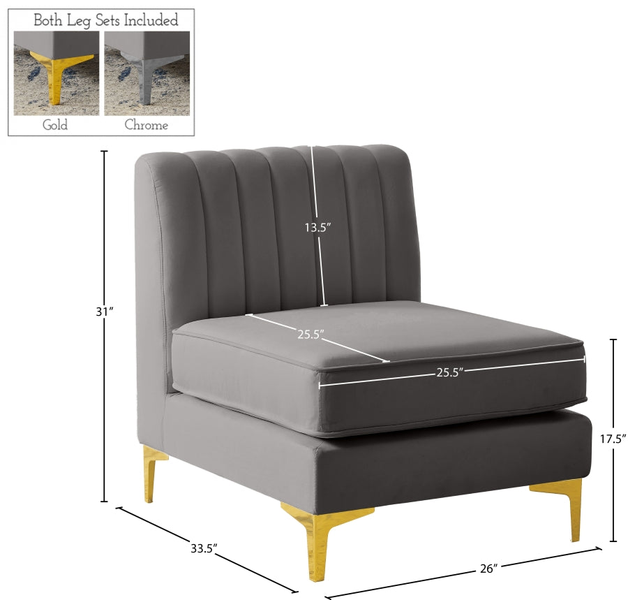 Fauteuil d'appoint rembourré en chenille Vivi