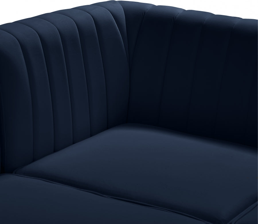 Fauteuil d'appoint rembourré en chenille Vivi