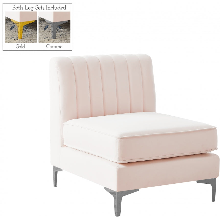 Fauteuil d'appoint rembourré en chenille Vivi