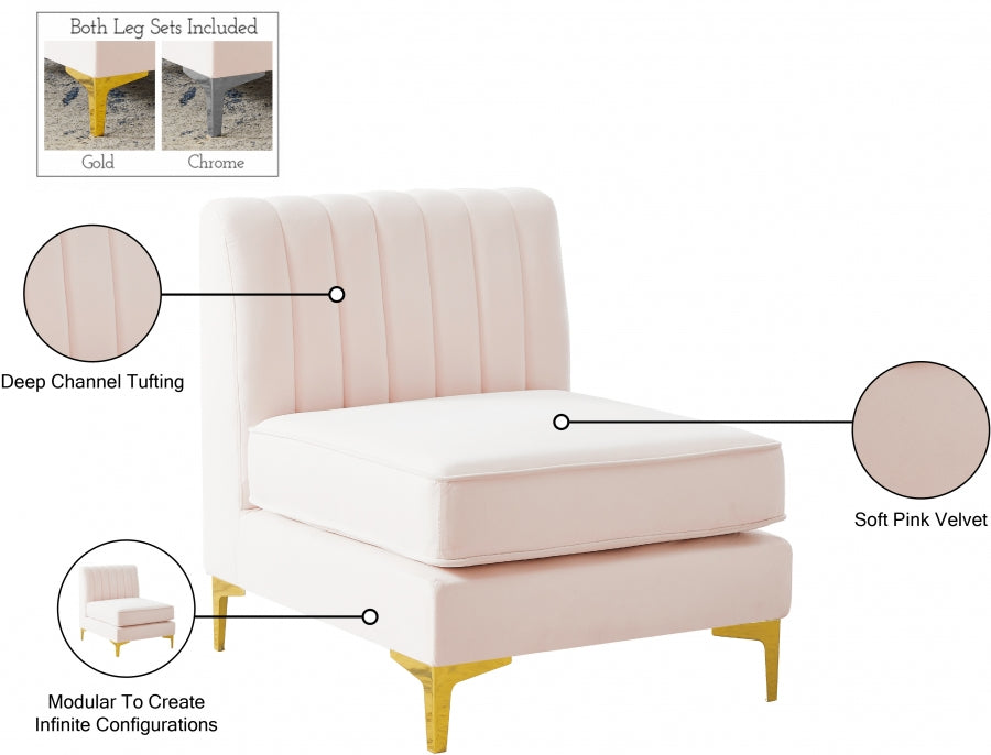 Fauteuil d'appoint rembourré en chenille Vivi