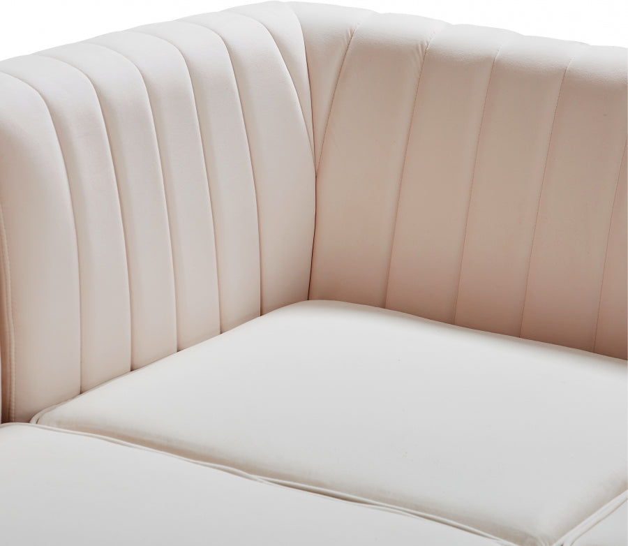 Fauteuil d'appoint rembourré en chenille Vivi