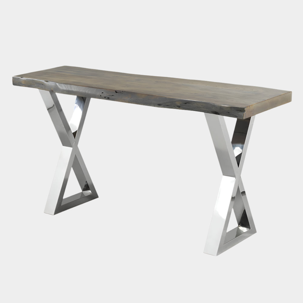Organic Live Edge Console Table