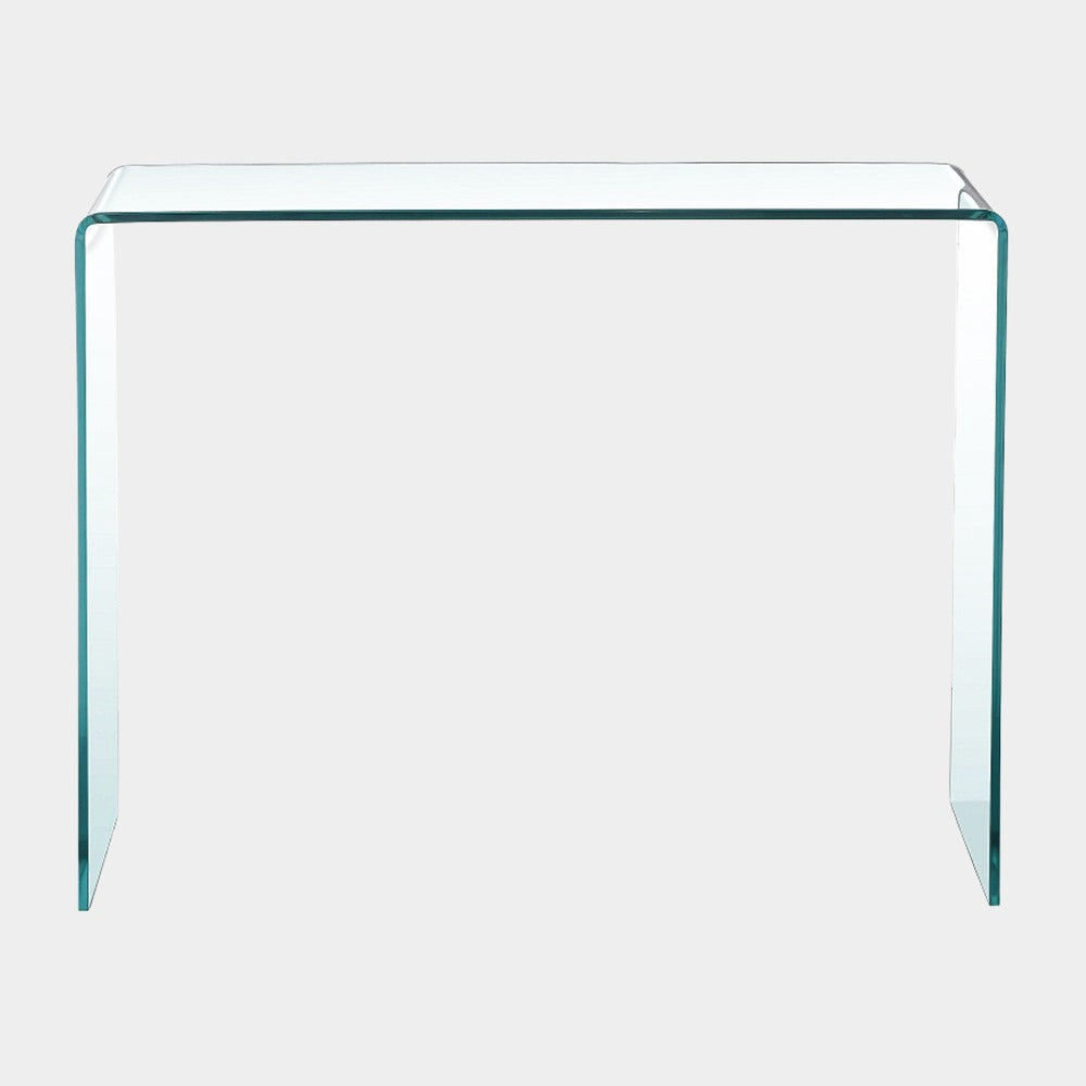 Table console en verre courbé
