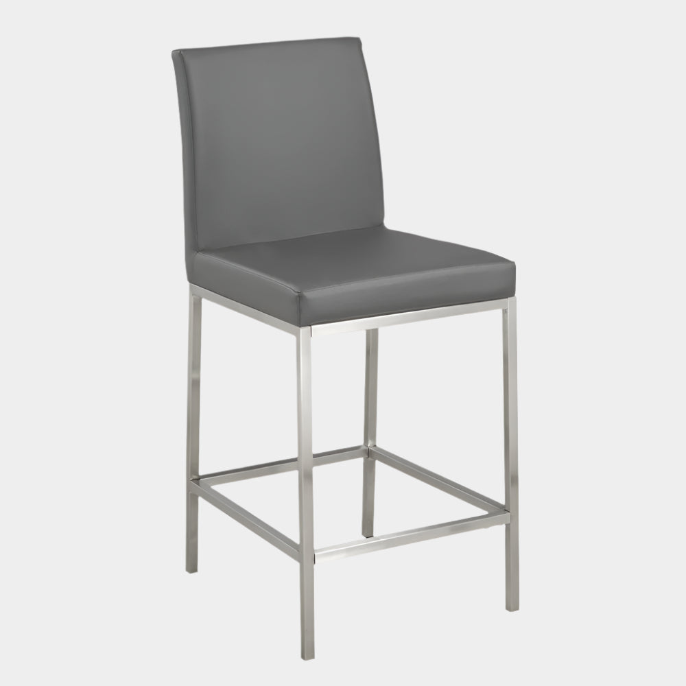 Havana Counter Chair: Grey Leatherette