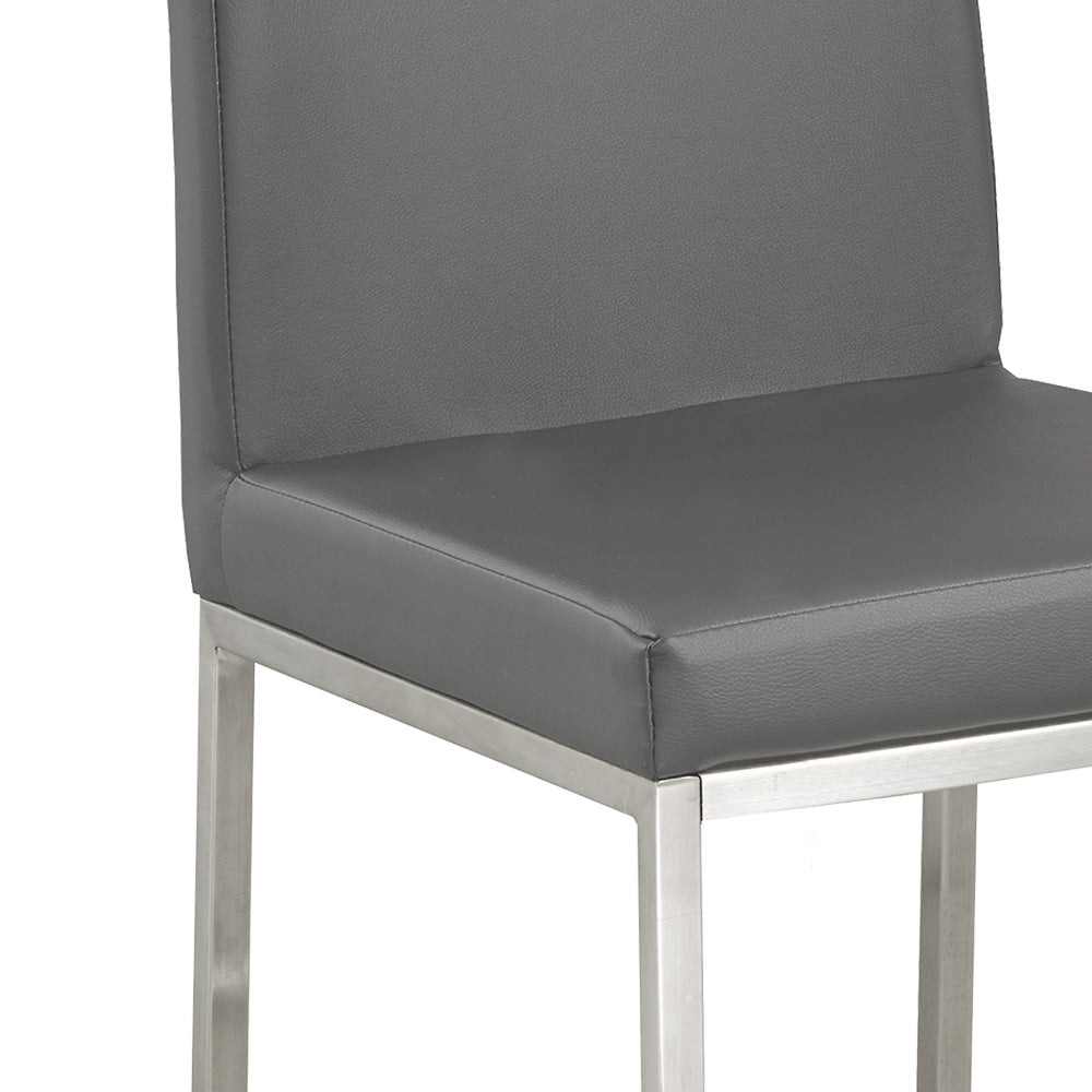 Havana Counter Chair: Grey Leatherette