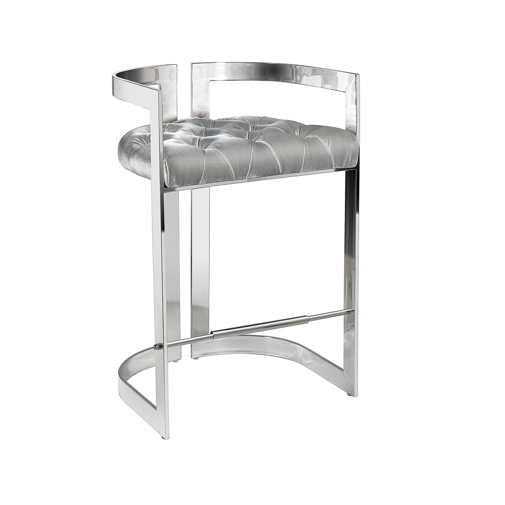 Majestic Counter Chair: Grey Velvet