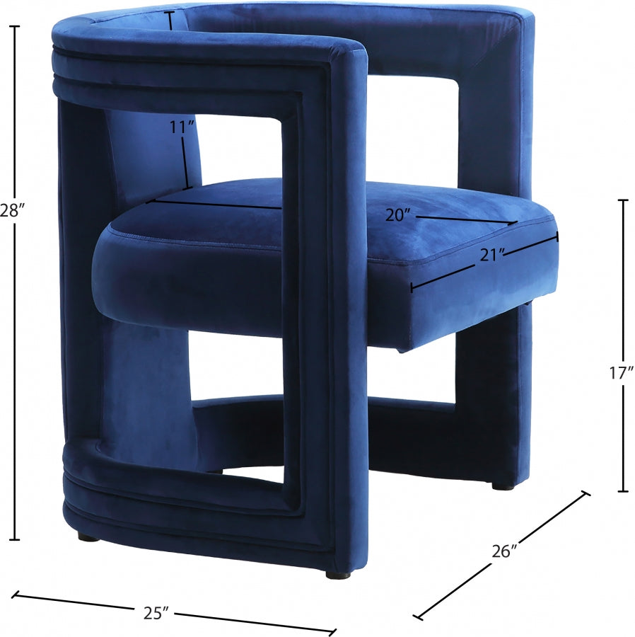 Fauteuil d'appoint rembourré en chenille Vivi