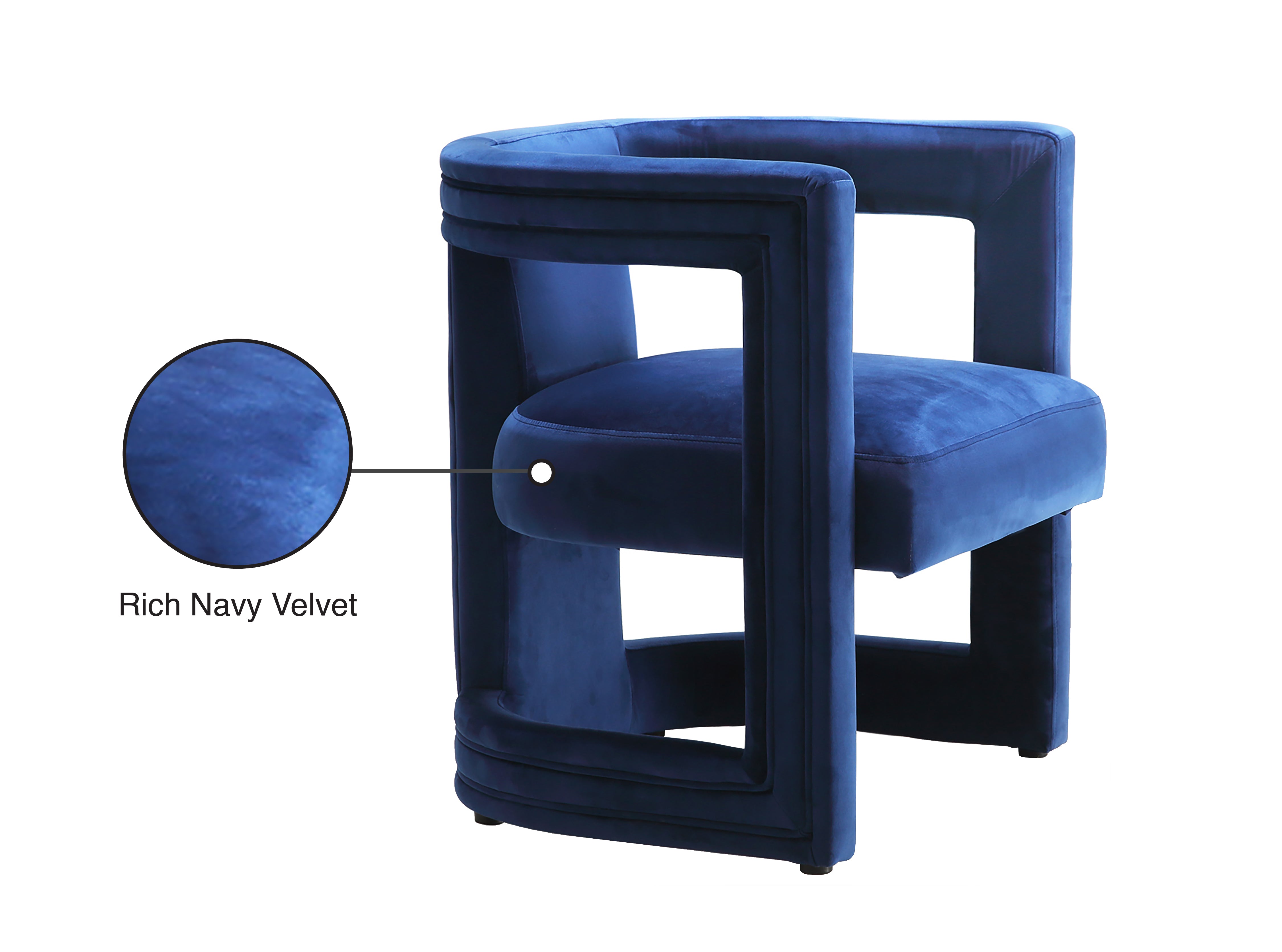 Fauteuil d'appoint rembourré en chenille Vivi