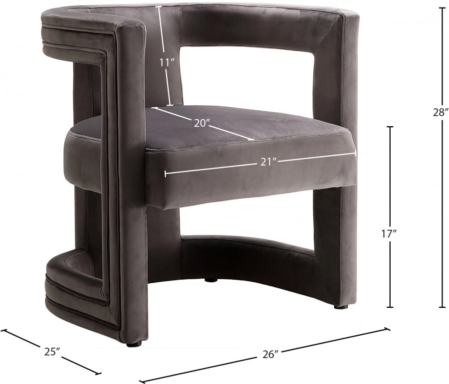 Fauteuil d'appoint rembourré en chenille Vivi