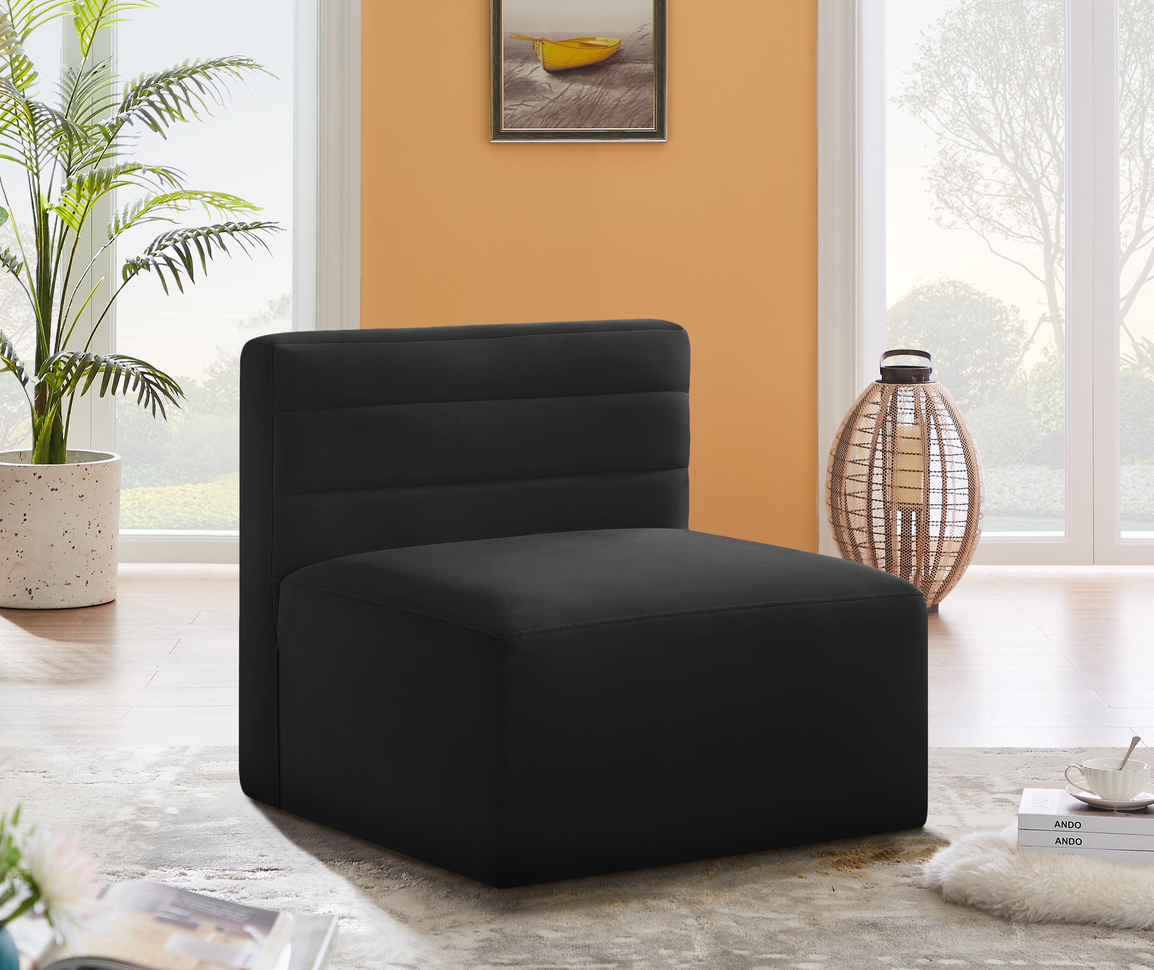 Fauteuil d'appoint rembourré en chenille Vivi