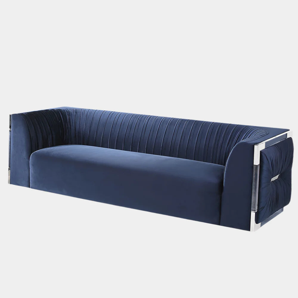 Paloma Loveseat: Blue Velvet