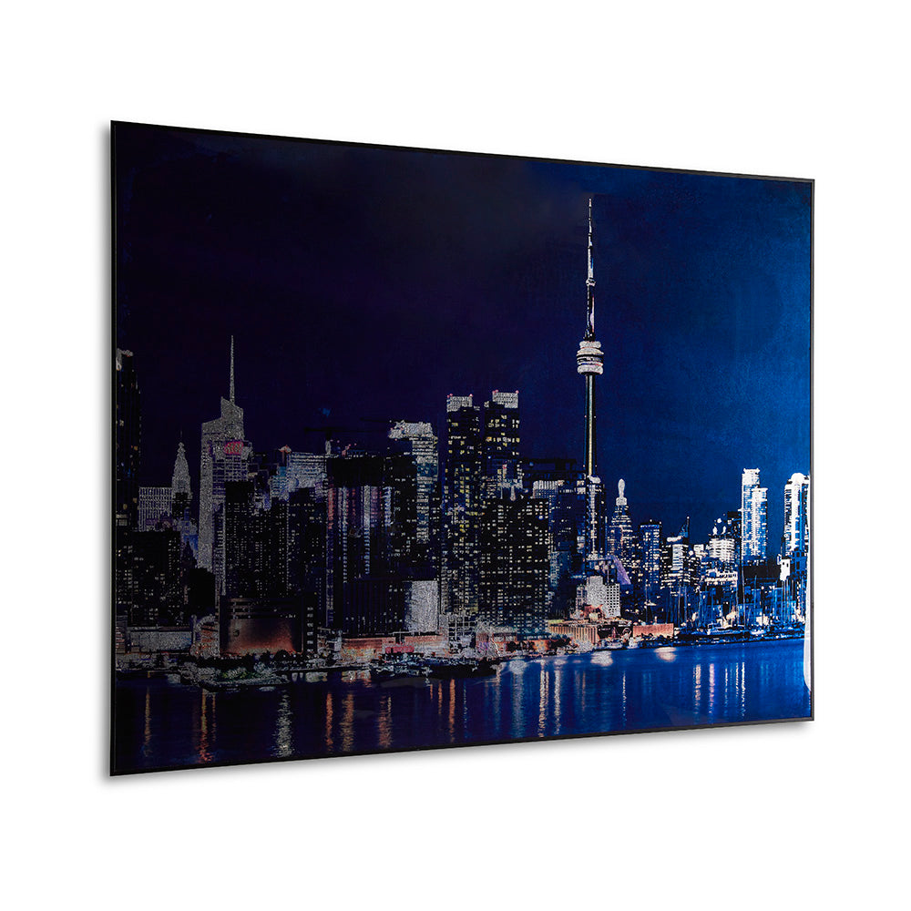 Décoration murale en acrylique représentant l'horizon de Toronto