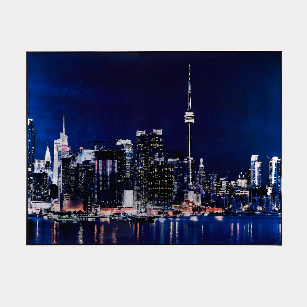 Décoration murale en acrylique représentant l'horizon de Toronto