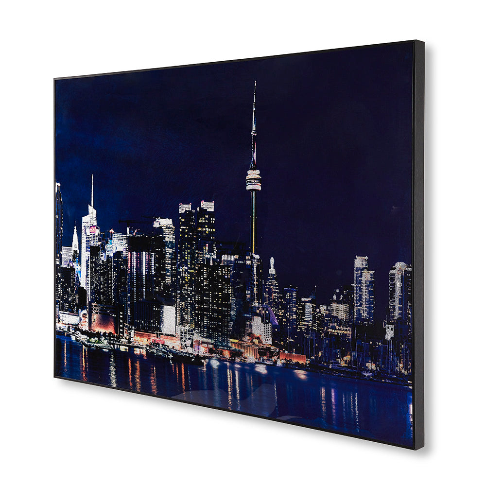 Décoration murale en acrylique représentant l'horizon de Toronto