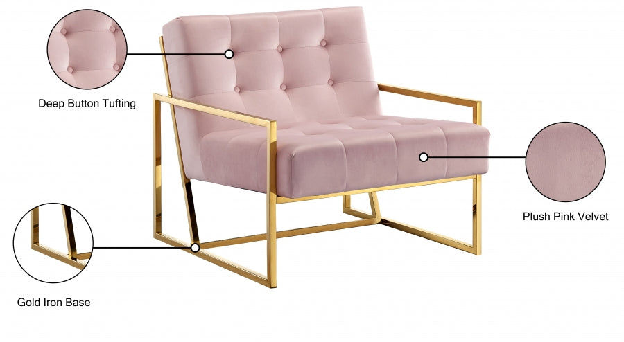 Fauteuil d'appoint rembourré en chenille Vivi