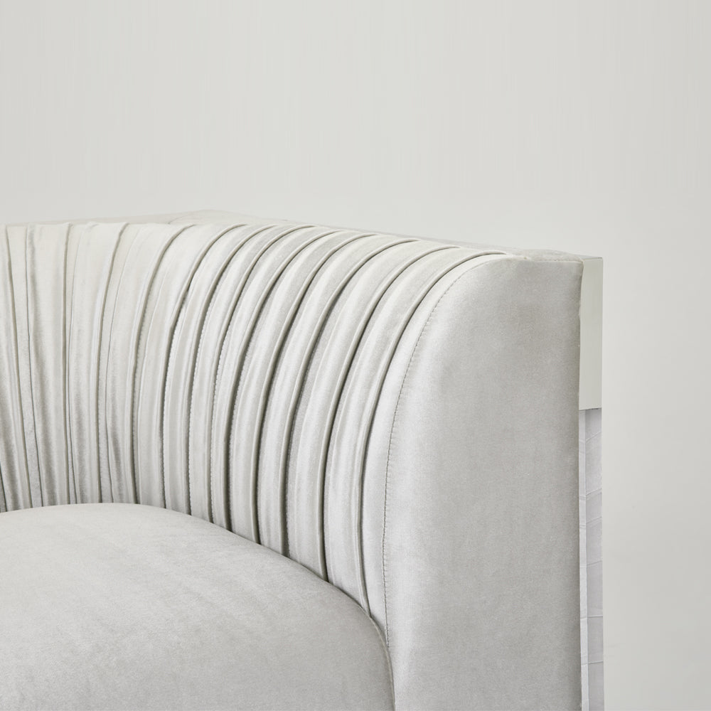 Paloma Accent Chair: Grey Velvet
