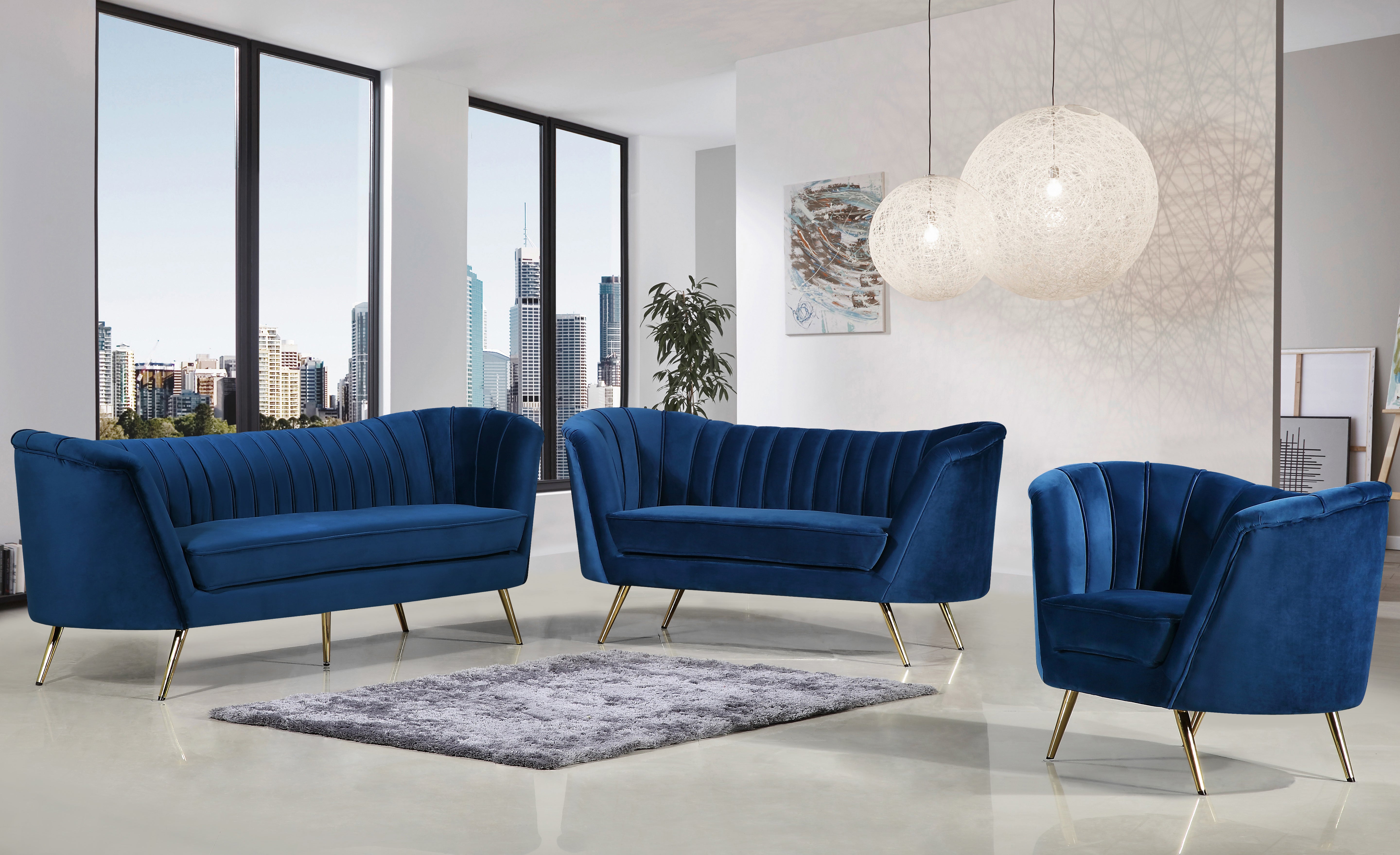 Fauteuil d'appoint rembourré en chenille Vivi