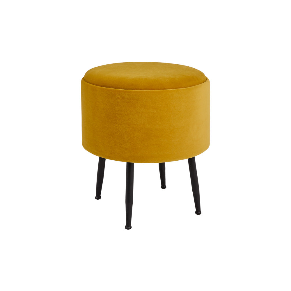 Herman Round Tray Ottoman (Set of 2): Ochre Yellow