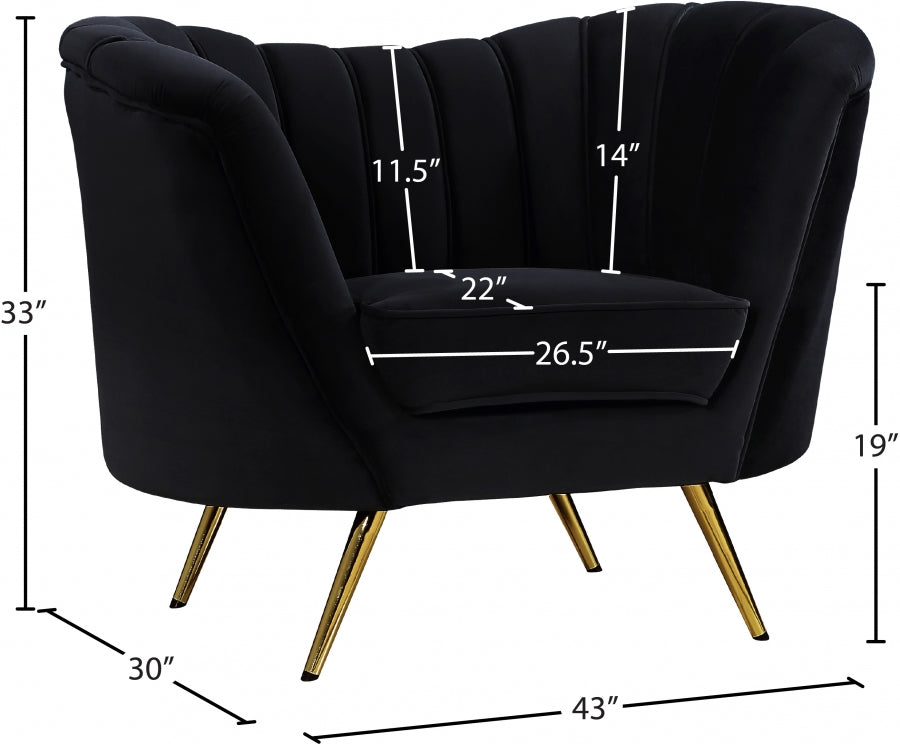 Fauteuil d'appoint rembourré en chenille Vivi