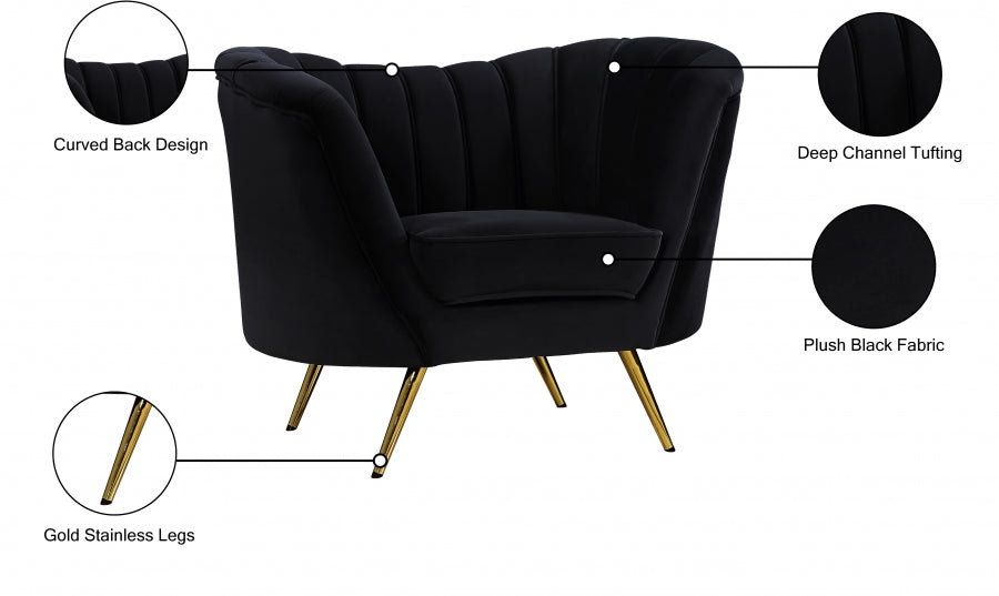 Fauteuil d'appoint rembourré en chenille Vivi