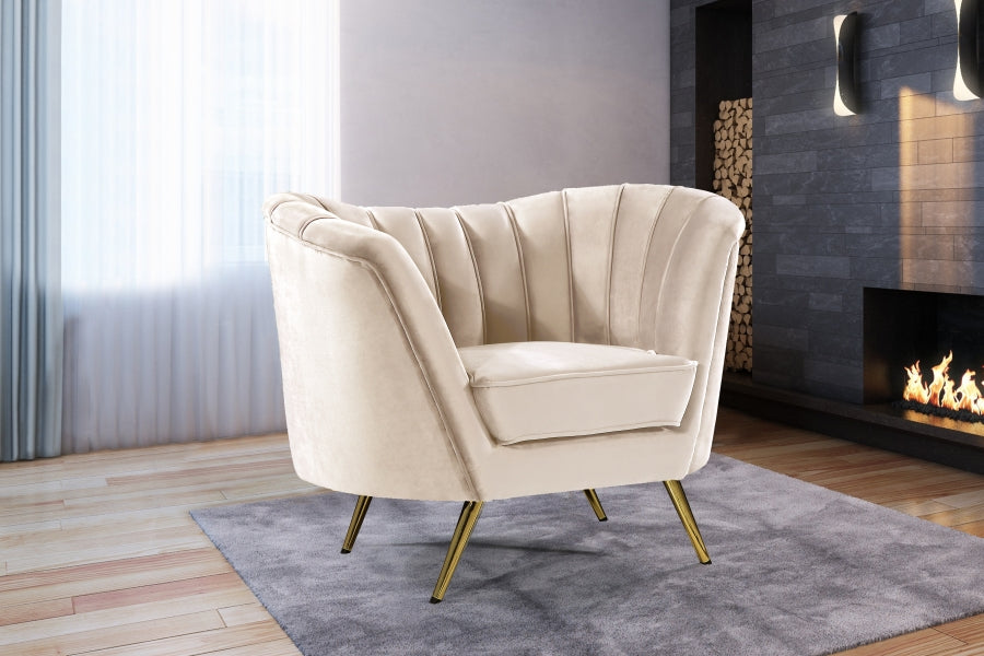 Fauteuil d'appoint rembourré en chenille Vivi