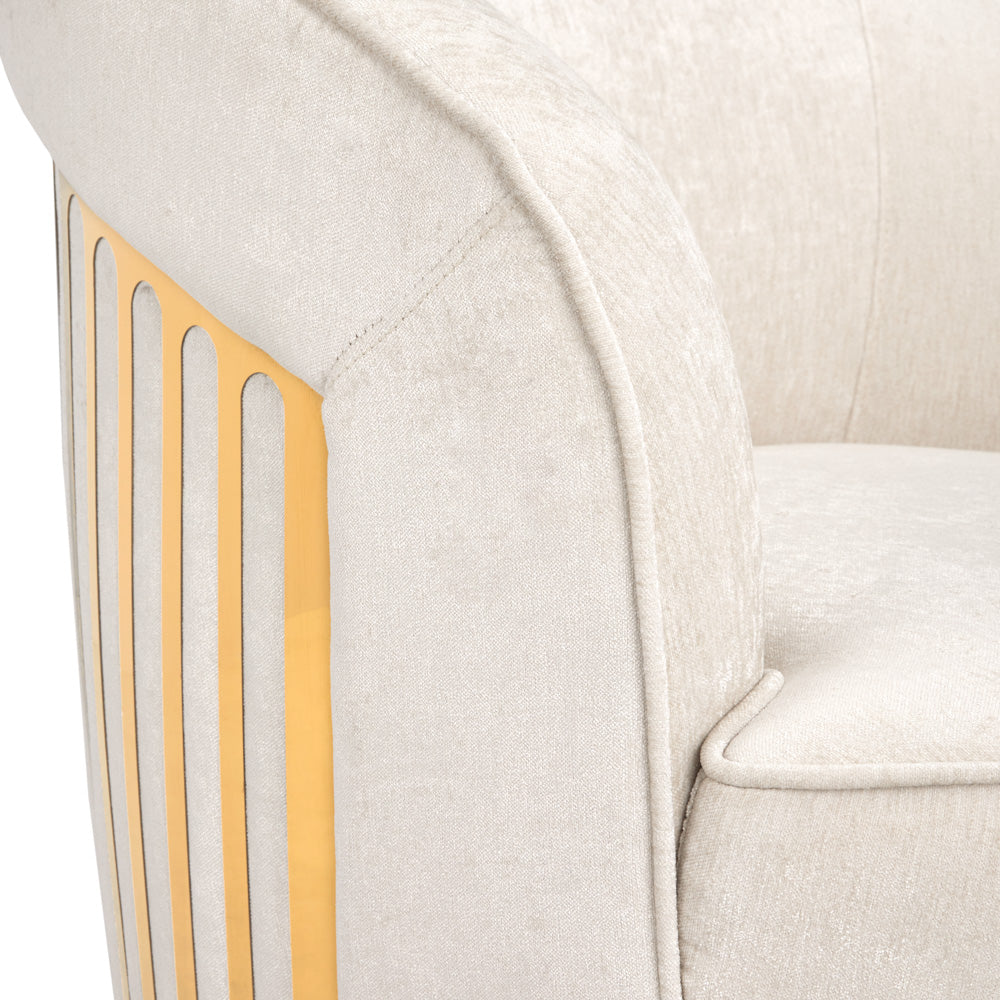 Lucien Chair: Brilliant Ivory