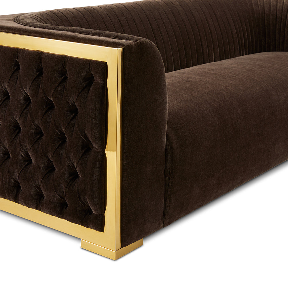 Bergen Gold Sofa: Contessa Java