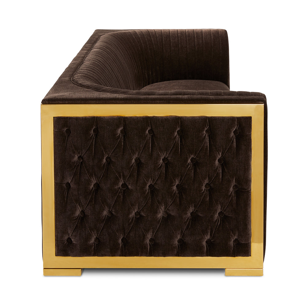 Bergen Gold Sofa: Contessa Java