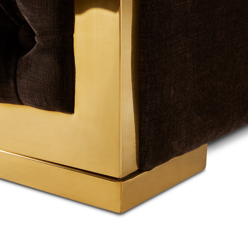 Bergen Gold Sofa: Contessa Java
