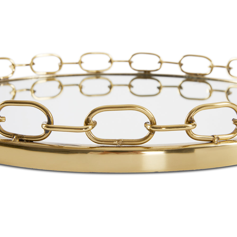 Chain Link Tray Gold