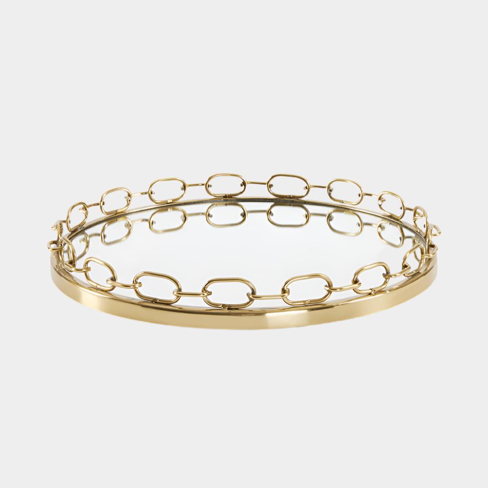 Chain Link Tray Gold