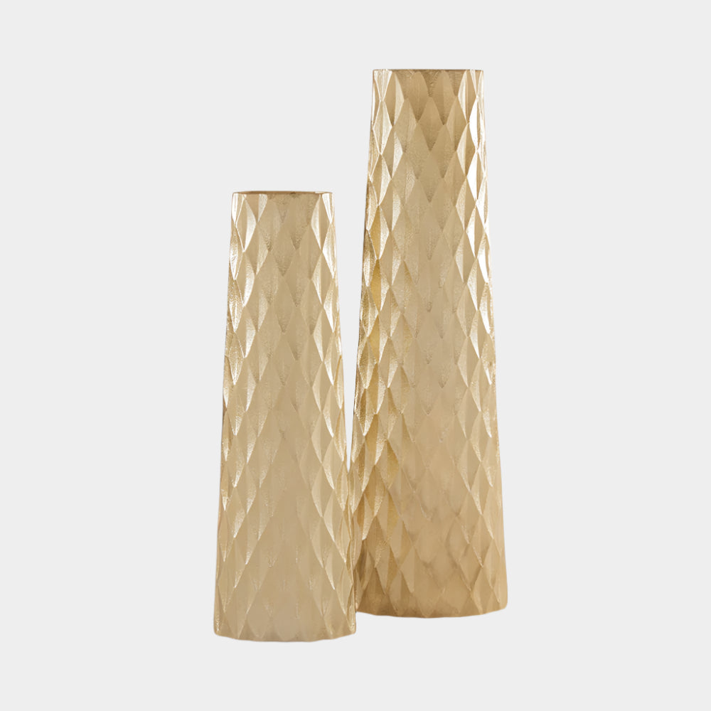 Floor Vase (Set of 2): Champagne Gold