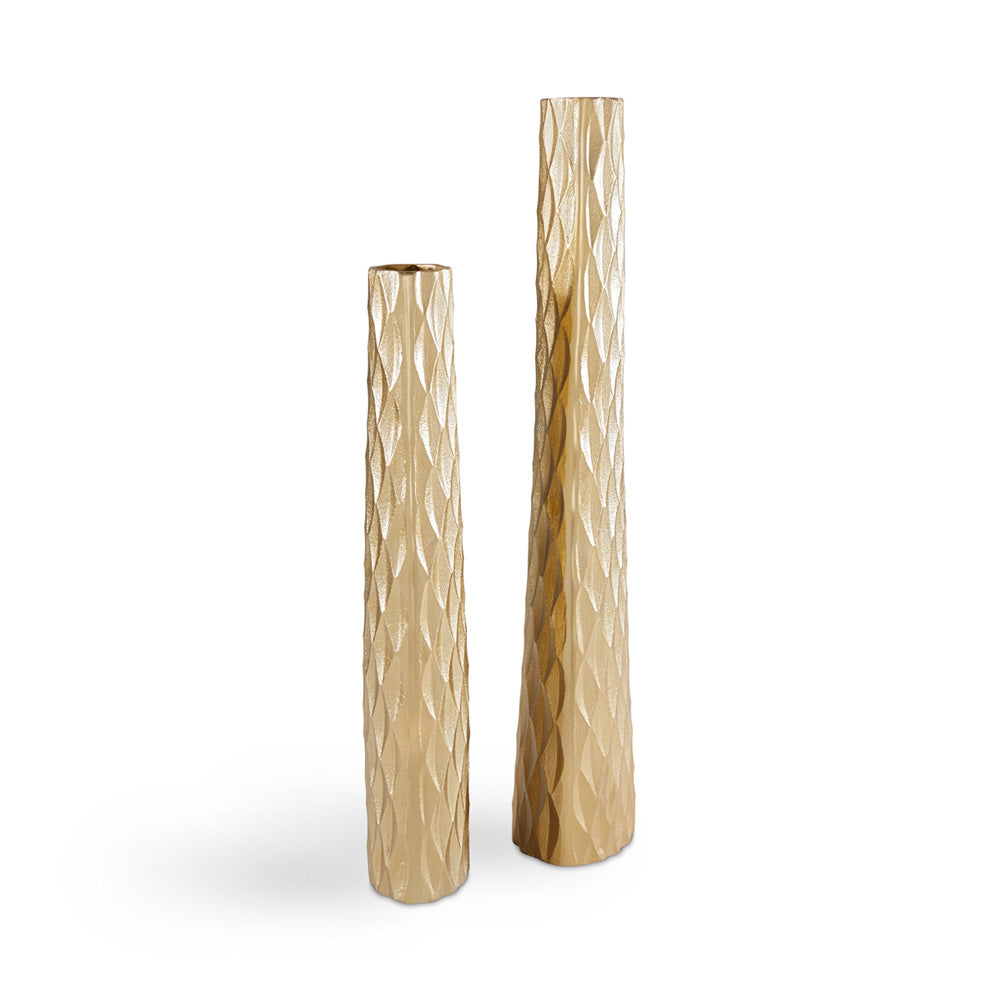 Floor Vase (Set of 2): Champagne Gold
