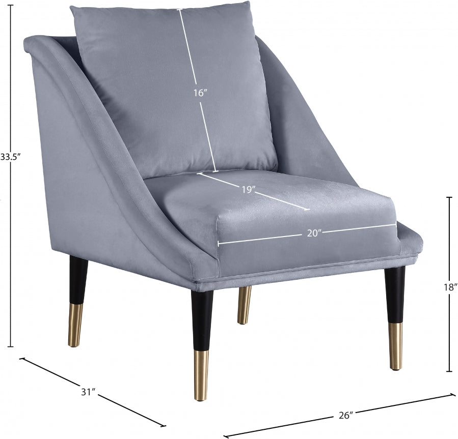 Fauteuil d'appoint rembourré en chenille Vivi