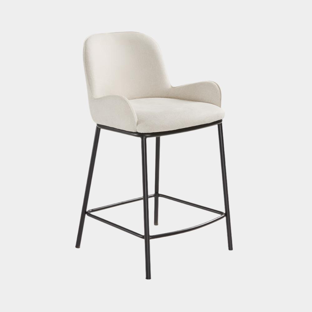 Chaise de bar Bennett : gris clair