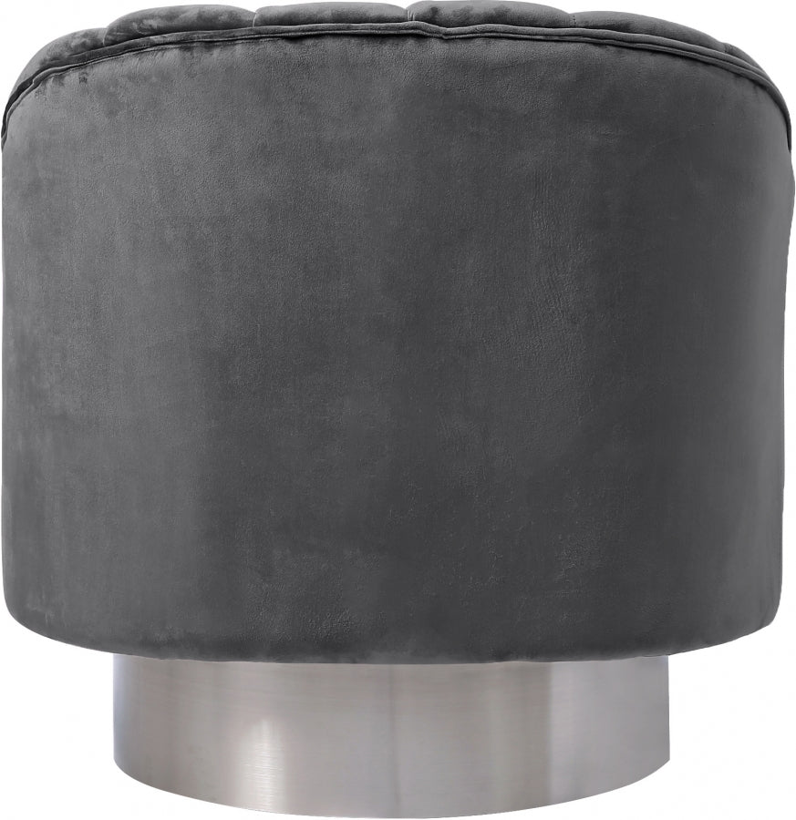 Farrah Velvet Upholstered Swivel Accent Chair