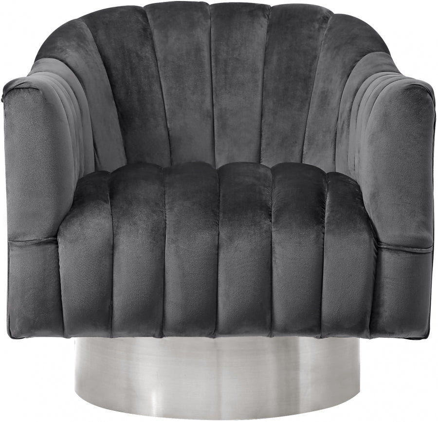 Farrah Velvet Upholstered Swivel Accent Chair