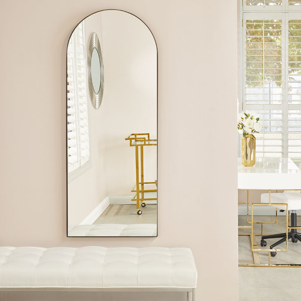 Philip Floor Mirror: Black Frame