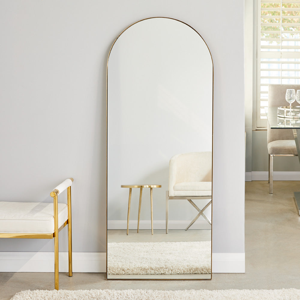 Philip Floor Mirror: Gold Frame