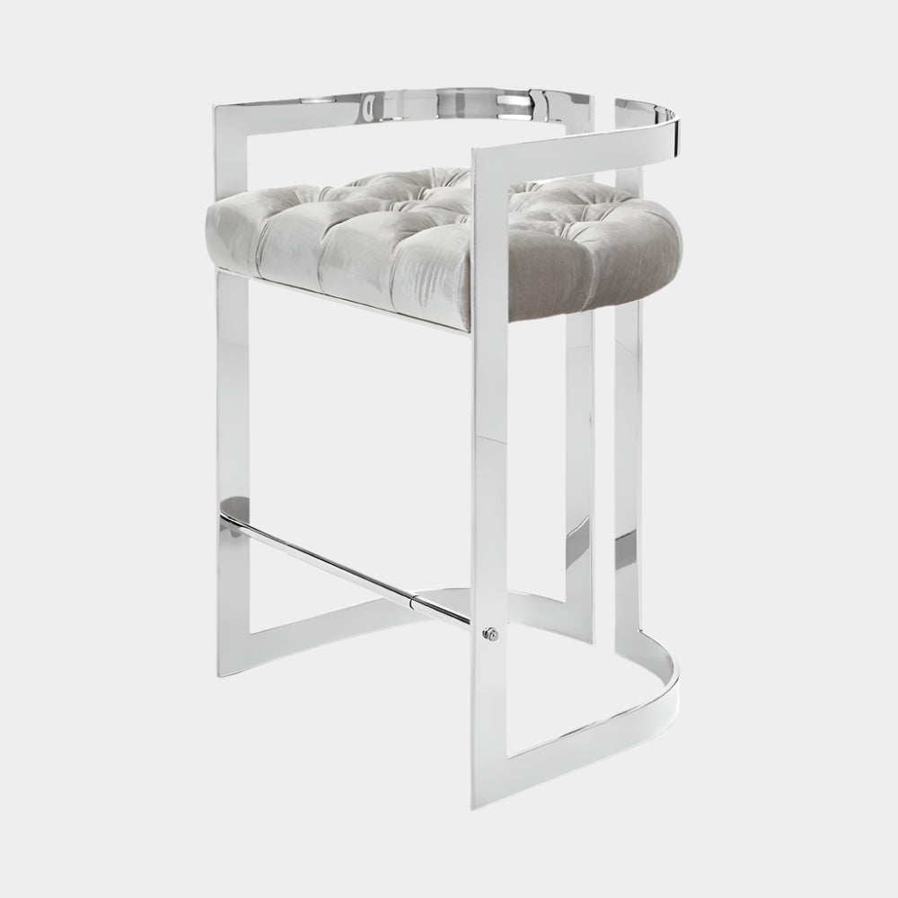 Majestic Counter Chair: Grey Velvet