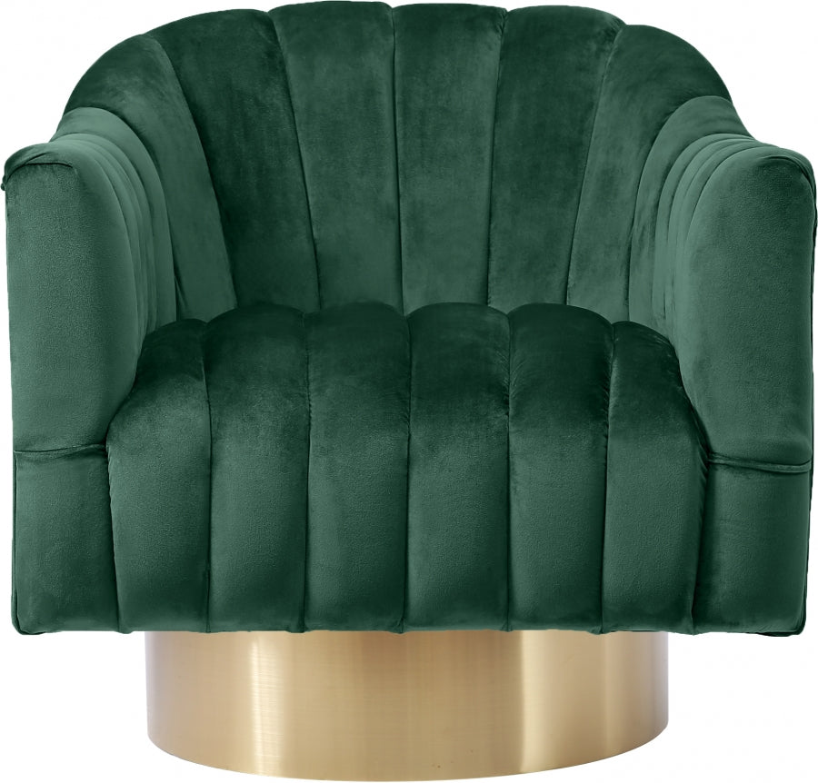 Farrah Velvet Upholstered Swivel Accent Chair