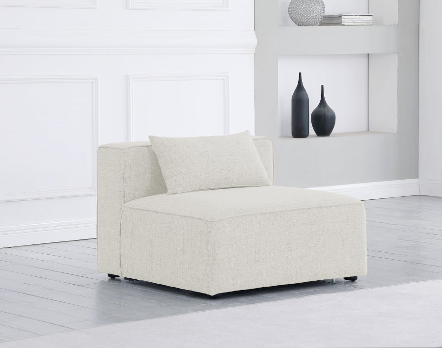 Cube Fabric Upholstered Armless Modular Chair